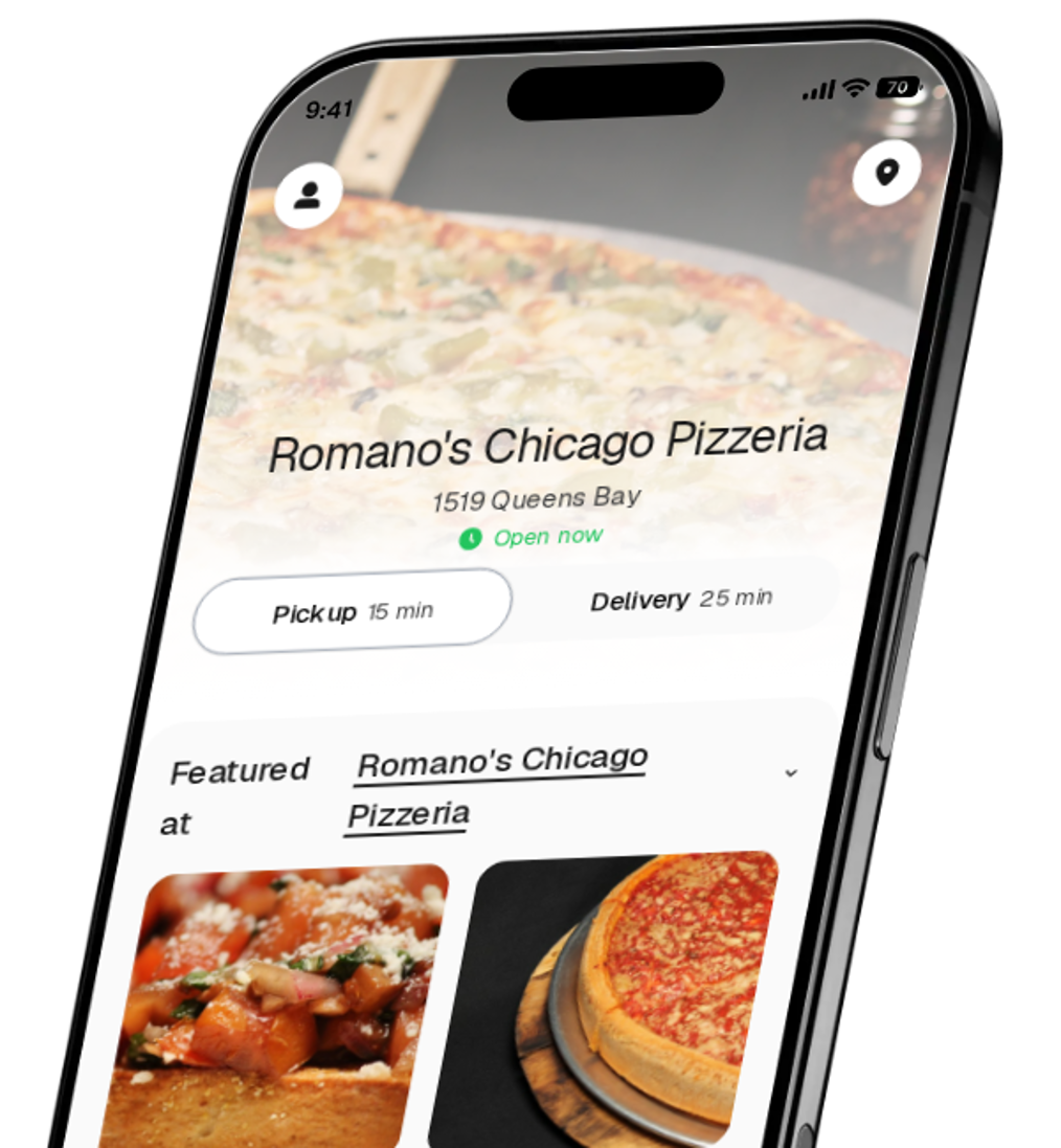 Romano's Chicago Pizzeria app preview